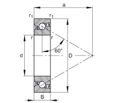 ǽ|S BSB035072-2RS-T, 򣬽| a = 60ƹɂȴܷ