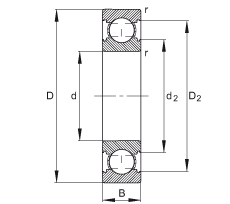 S 6204-C, ăȲYC  DIN 625-1 ˜ʵҪߴ