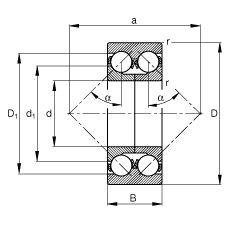 ǽ|S 3305-DA-TVP,  DIN 628-3 ˜ʵҪߴ磬pУɷxʷփȦ|  = 45