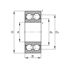 S 4302-B-TVH, (j) DIN 625-3 ˜ʵҪߴ磬p