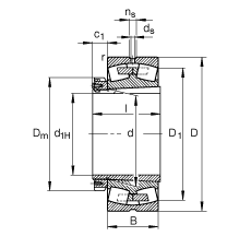 {(dio)ĝLS 22260-K-MB + H3160, (j) DIN 635-2 ˜ʵҪߴ, F׺;o