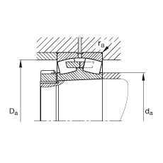 {ĝLS 22244-B-K-MB,  DIN 635-2 ˜ʵҪߴ, FףF 1:12